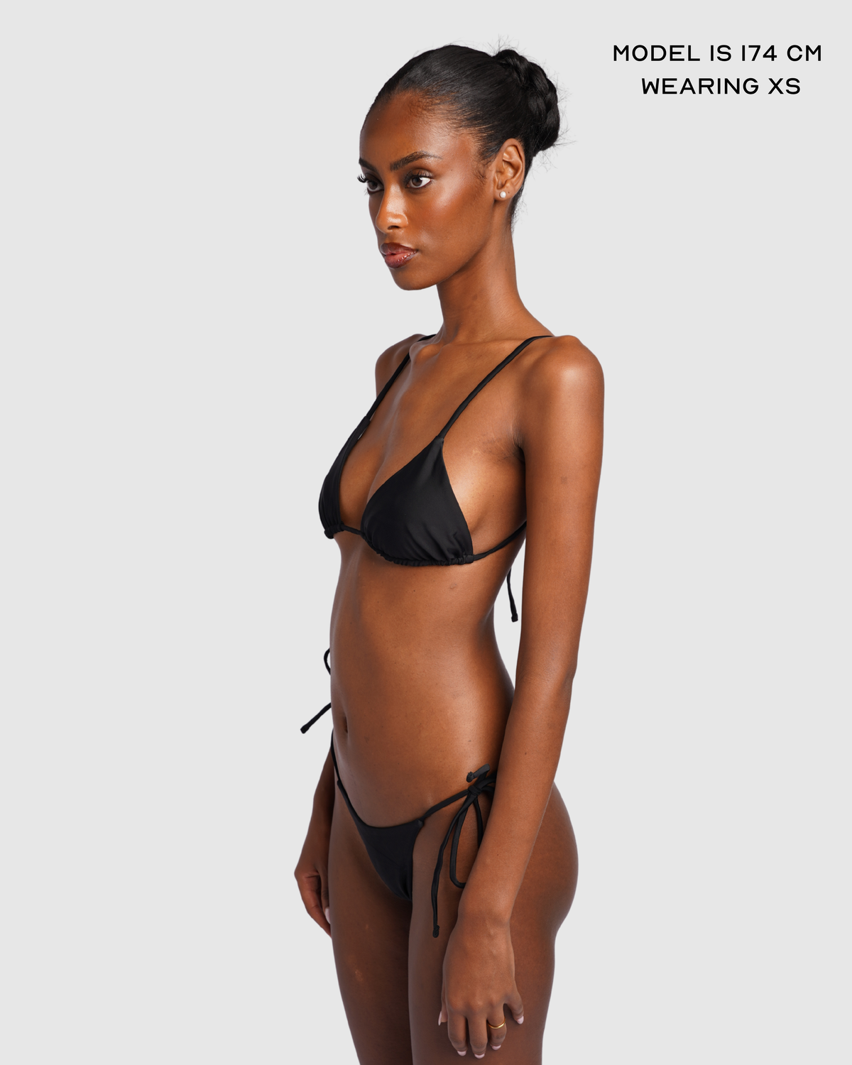 Tie Up Bikini Bottom -  Black