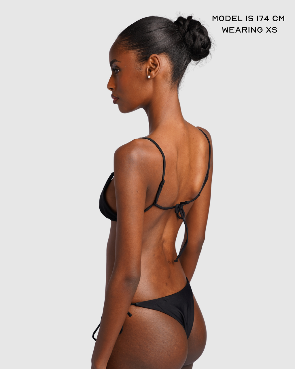 Tie Up Bikini Bottom -  Black