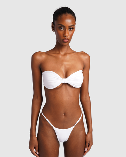 Bandeau Bikini Top-  White