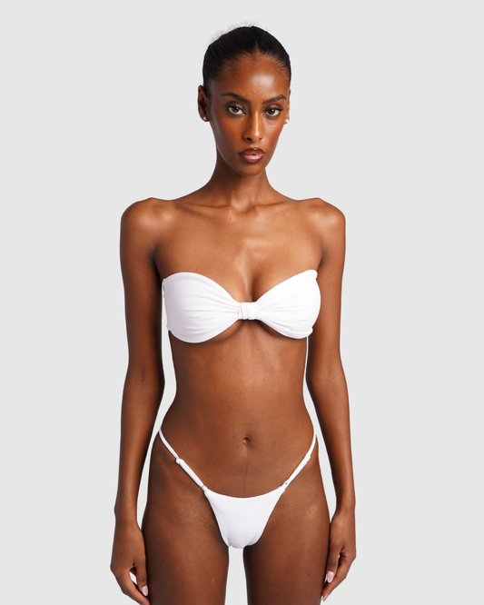 Bandeau Bikini Top-  White
