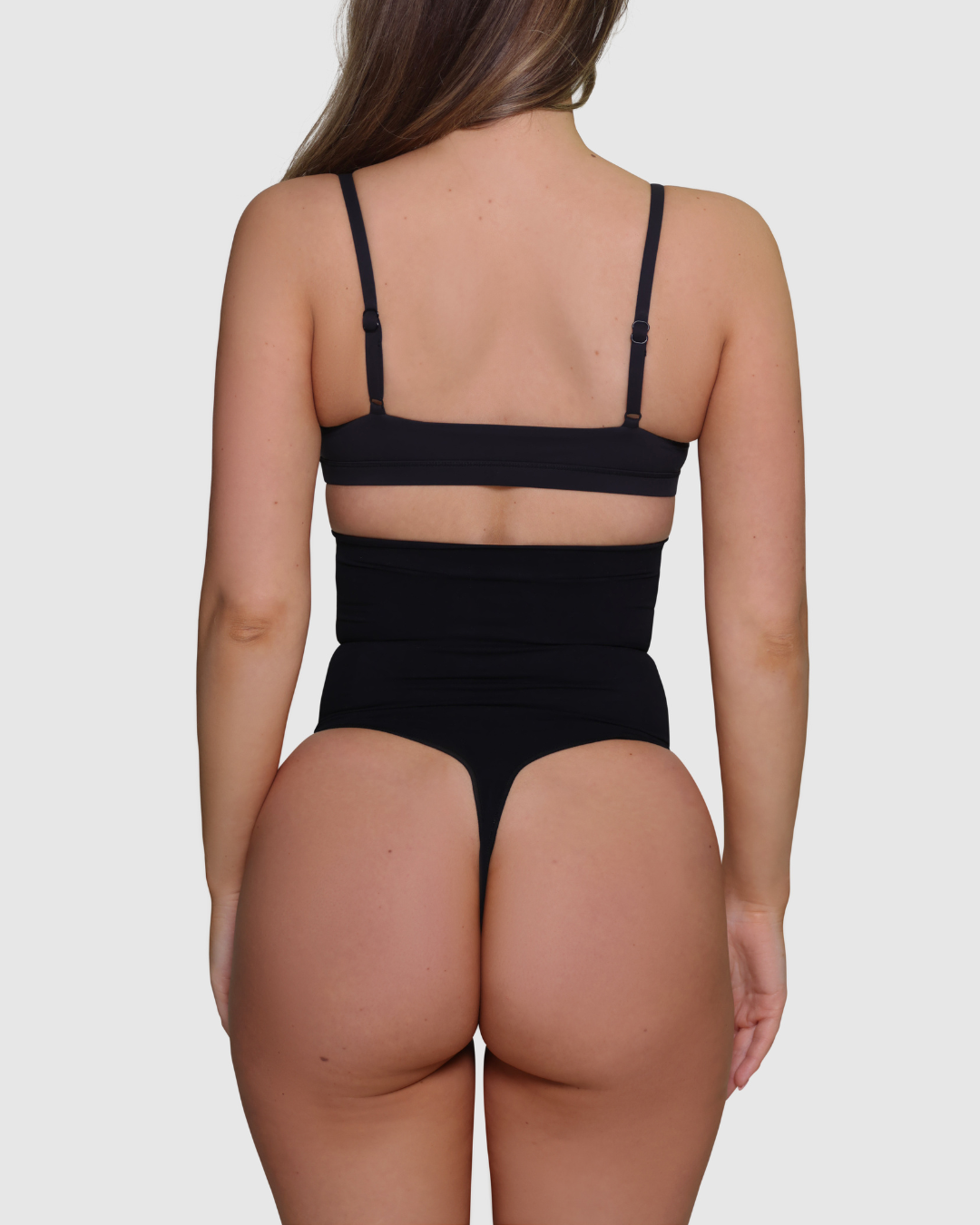 High Waisted Thong - Black