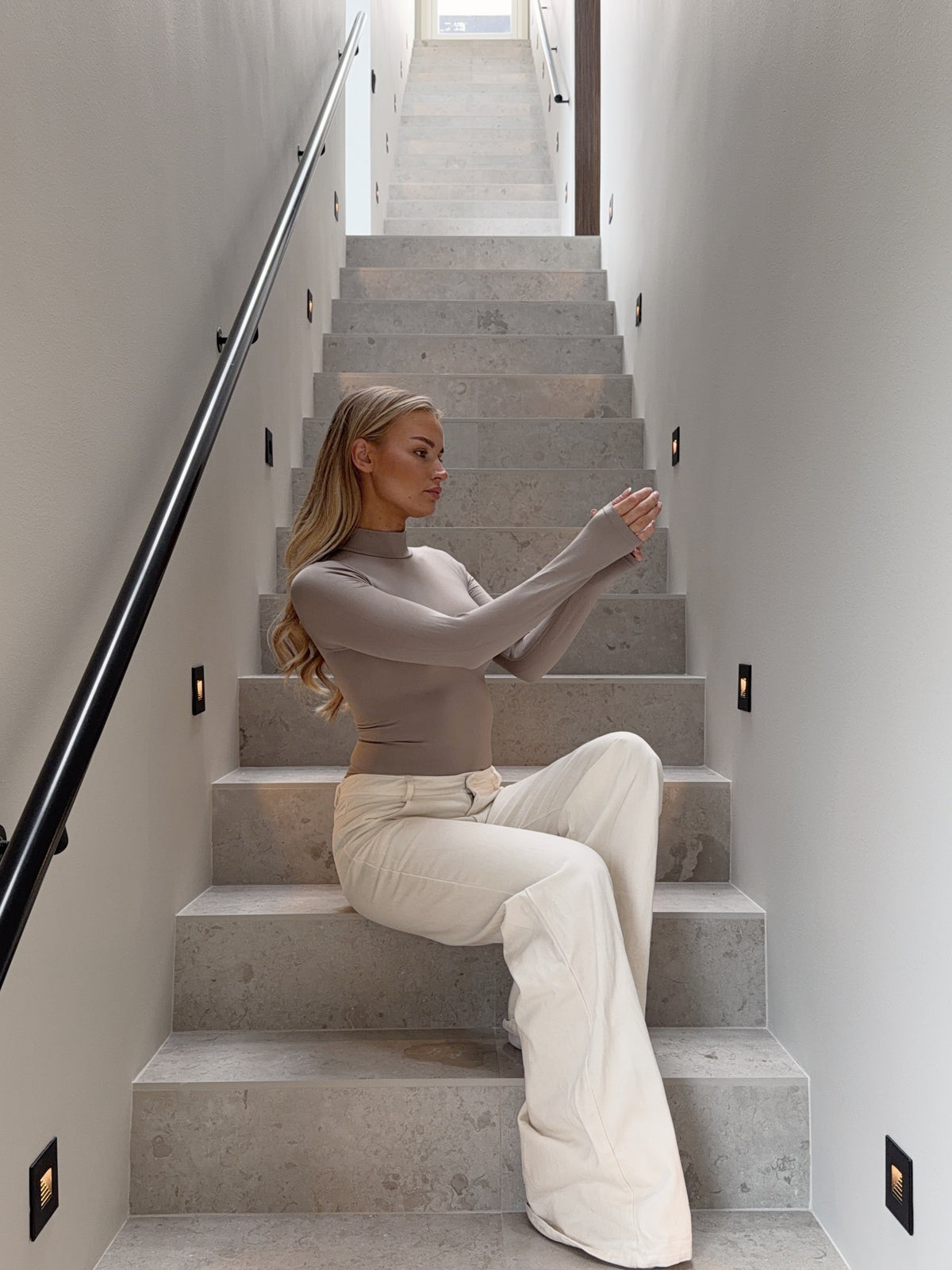 Turtleneck Bodysuit - Stone