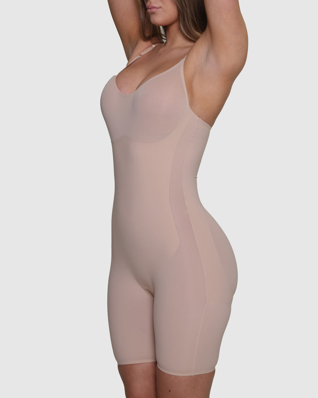 Mid-thigh Bodysuit - Sand