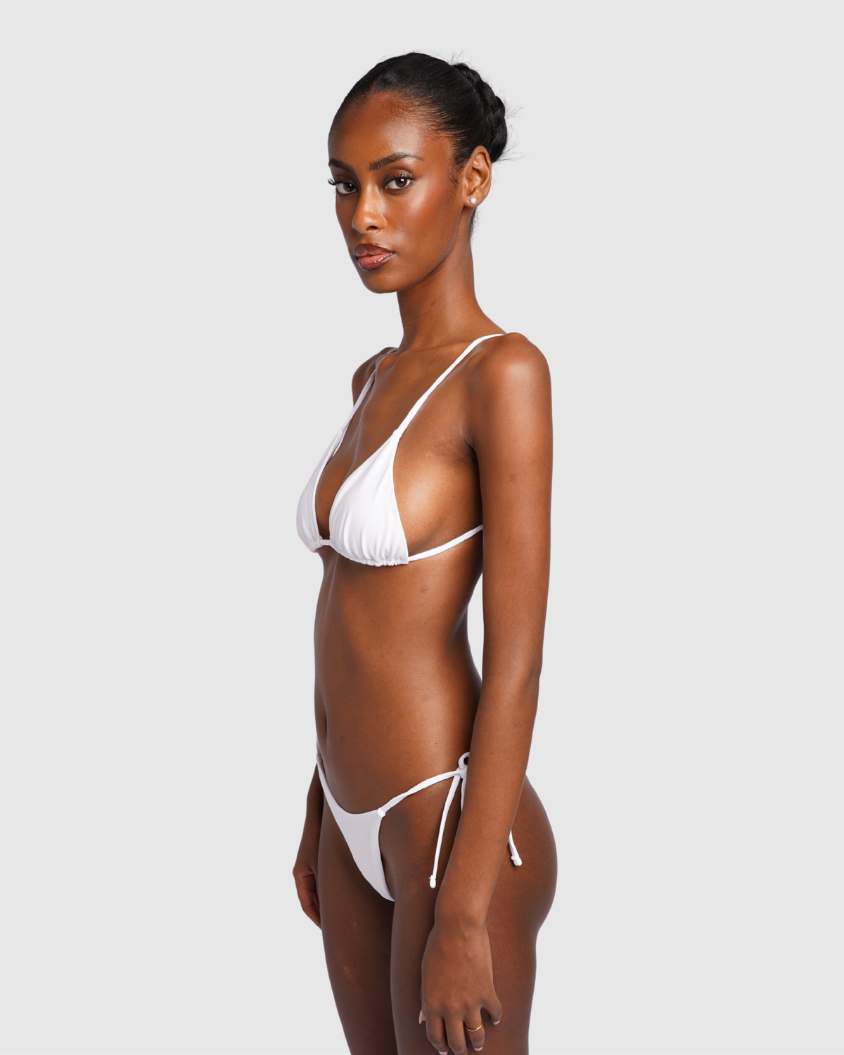 Tie Up Bikini Bottom - White
