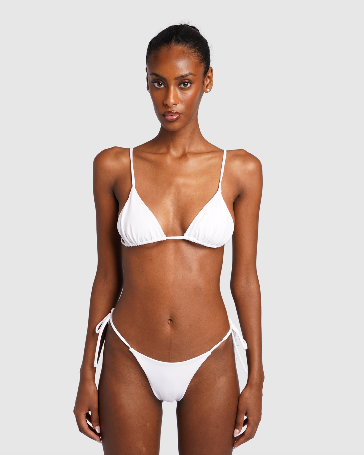 Tie Up Bikini Bottom - White