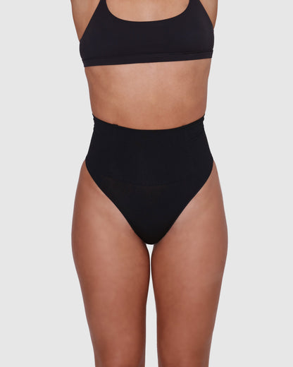 Waist Sculpting Thong - Black