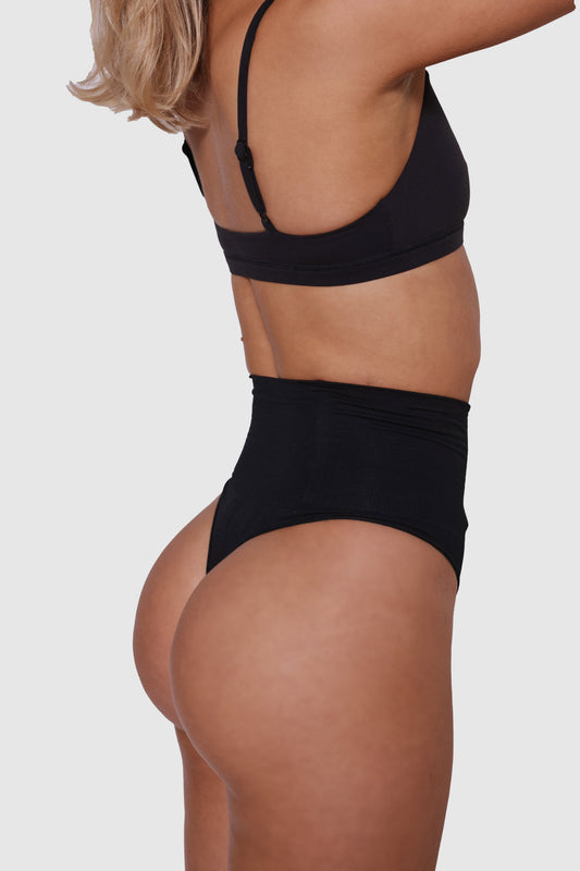 Waist Sculpting Thong - Black