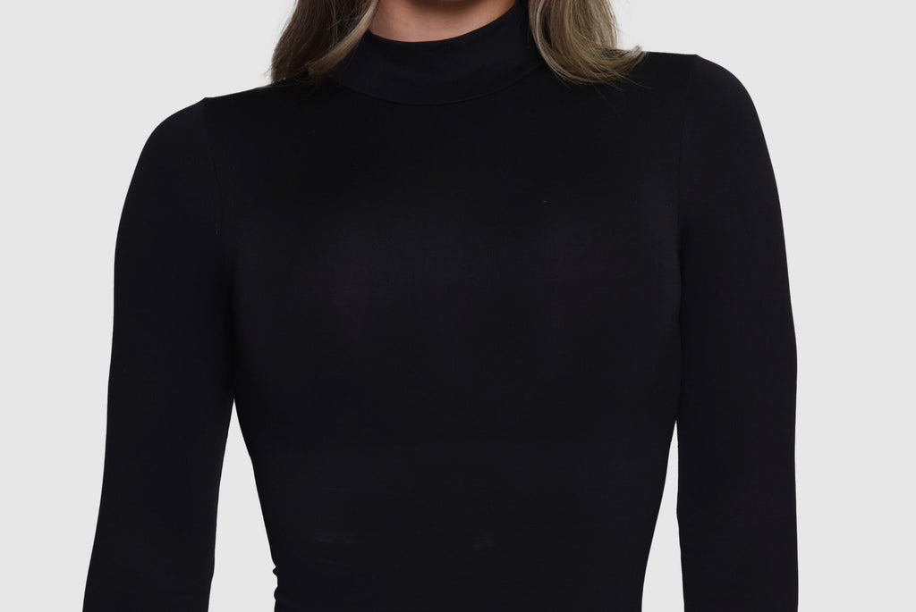 Turtleneck Bodysuit - Black
