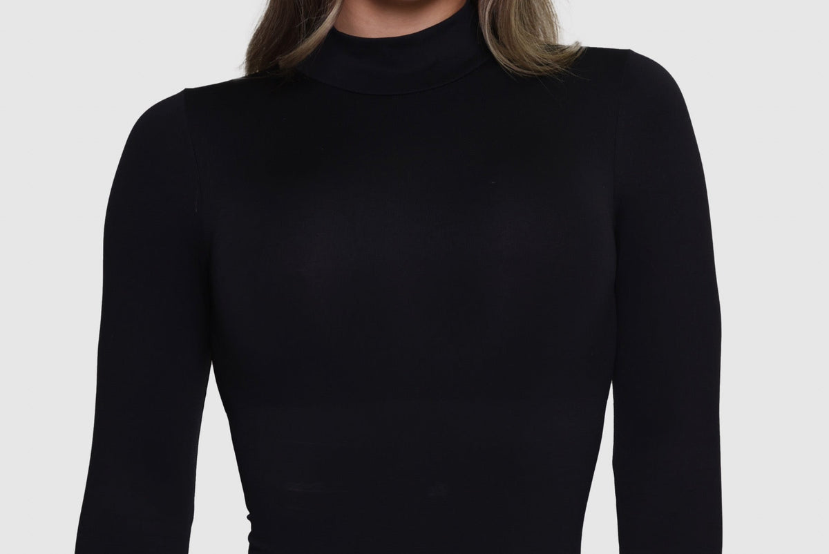 Turtleneck Bodysuit - Black