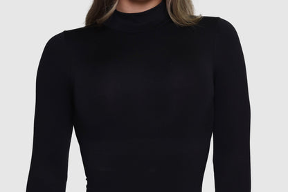 Turtleneck Bodysuit - Black
